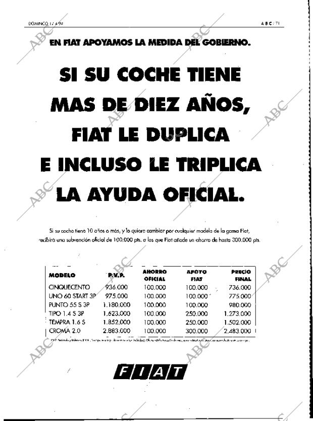 ABC MADRID 17-04-1994 página 71