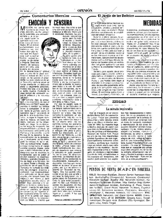 ABC MADRID 19-04-1994 página 22
