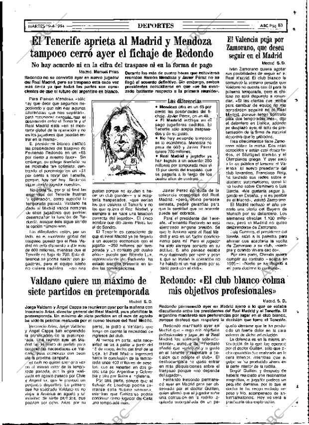 ABC MADRID 19-04-1994 página 83