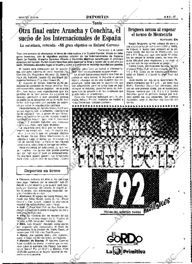 ABC MADRID 19-04-1994 página 87