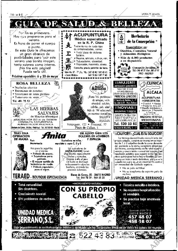 ABC MADRID 22-04-1994 página 110