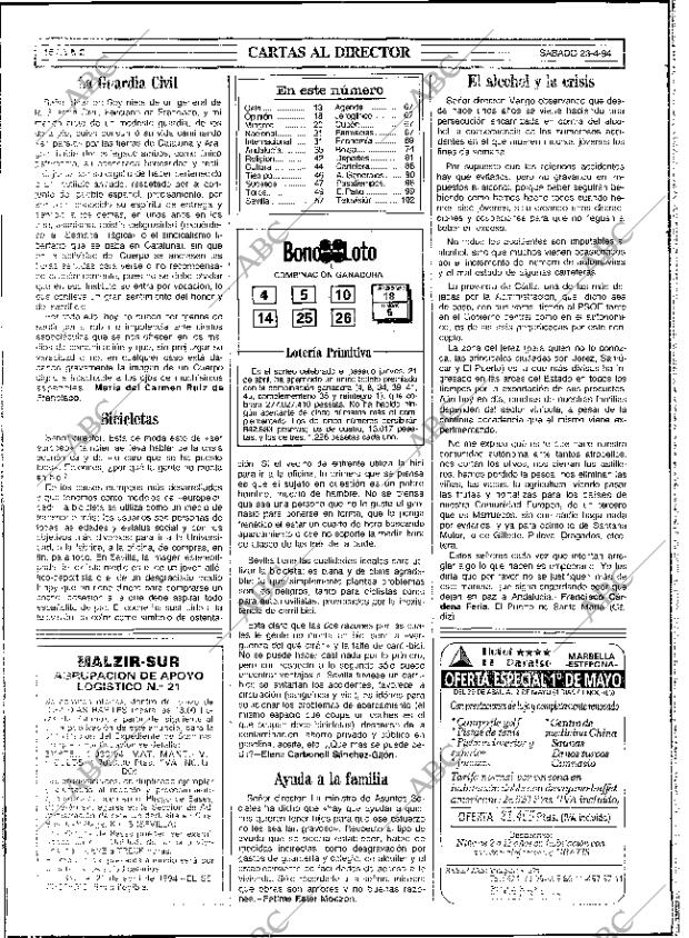 ABC SEVILLA 23-04-1994 página 16