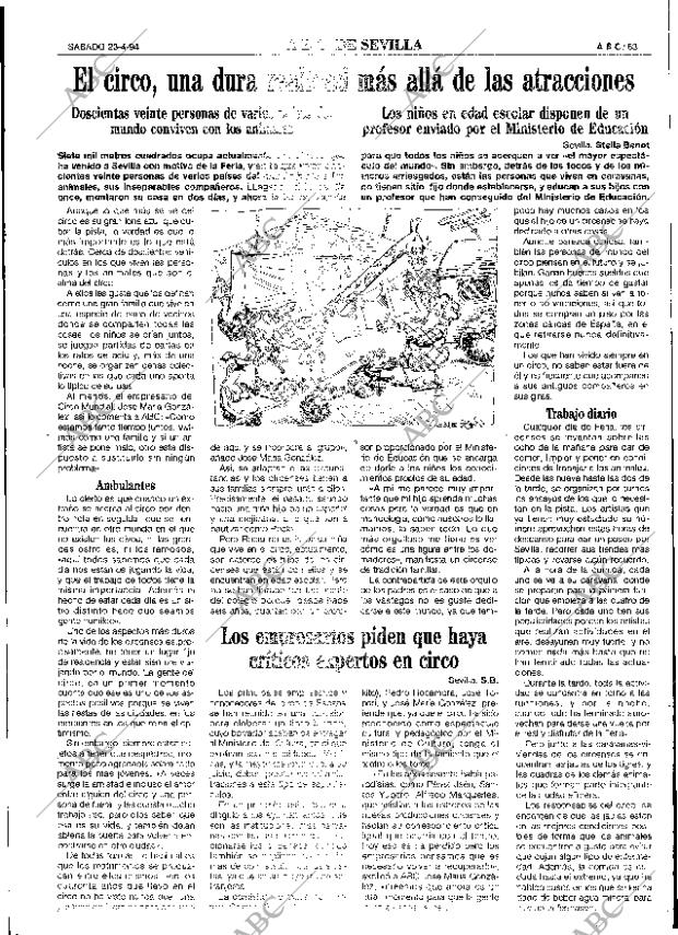 ABC SEVILLA 23-04-1994 página 63