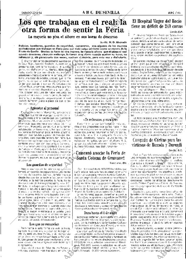 ABC SEVILLA 23-04-1994 página 65