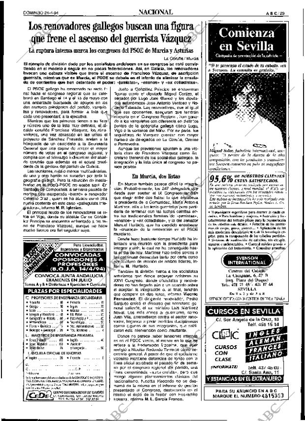 ABC SEVILLA 24-04-1994 página 29