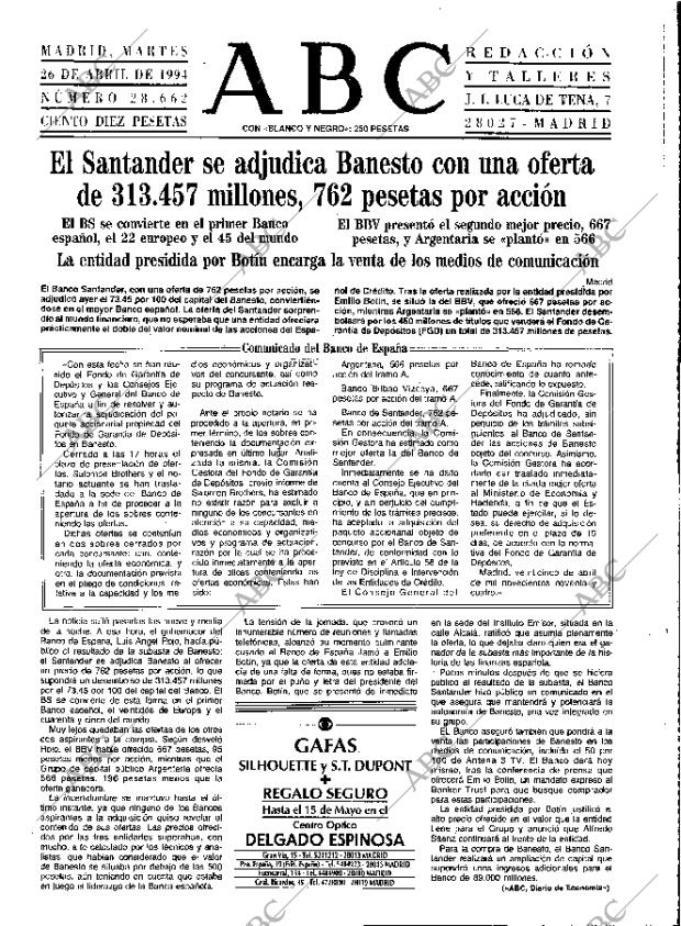 ABC MADRID 26-04-1994 página 15