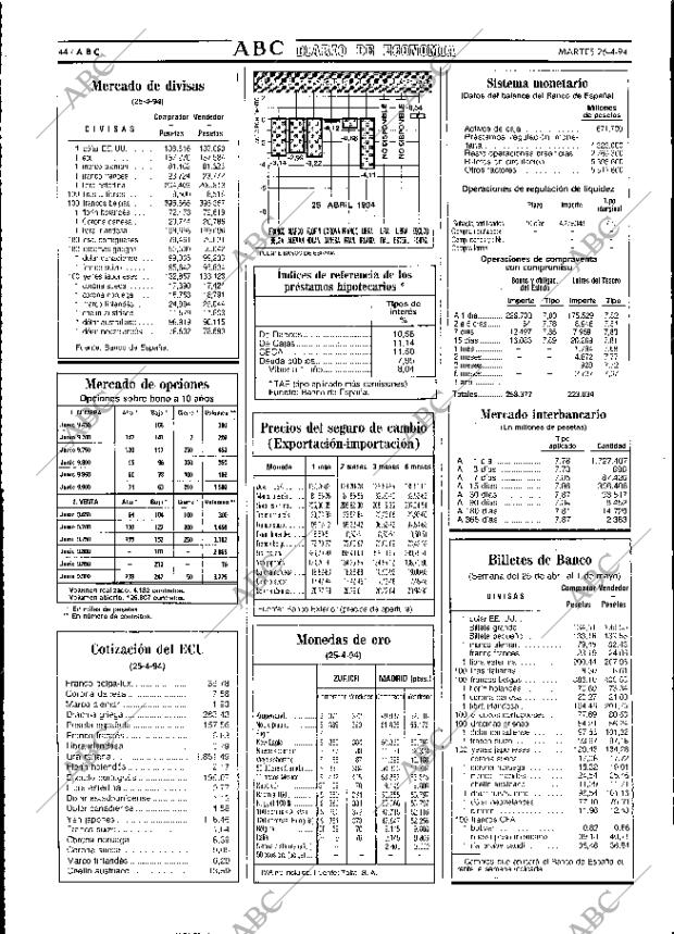 ABC MADRID 26-04-1994 página 44