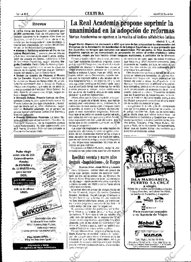 ABC MADRID 26-04-1994 página 56