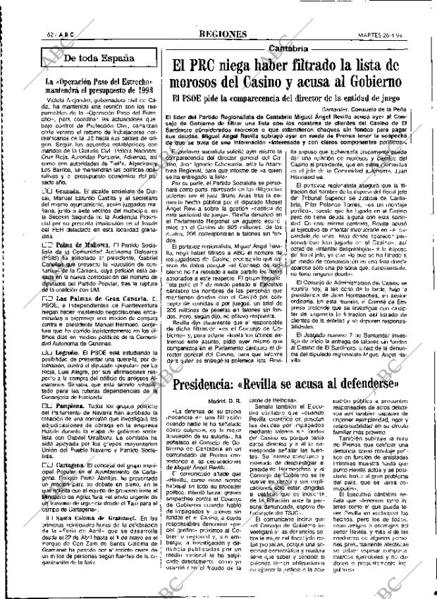 ABC MADRID 26-04-1994 página 62