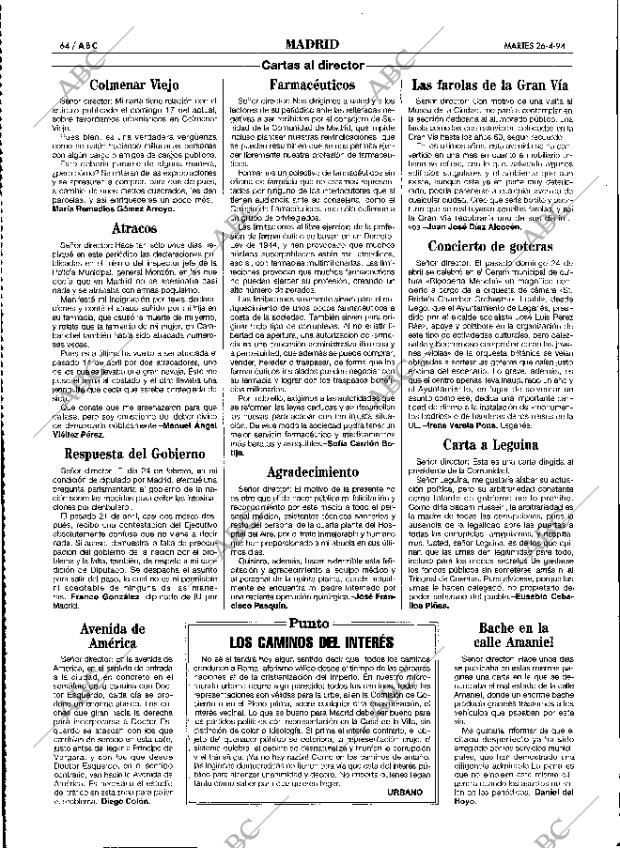 ABC MADRID 26-04-1994 página 64