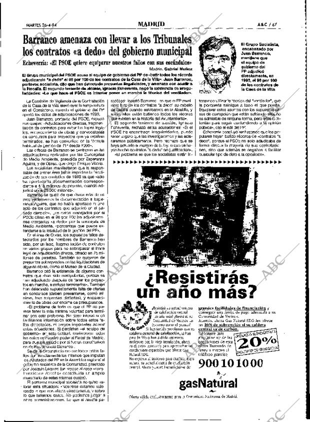 ABC MADRID 26-04-1994 página 67