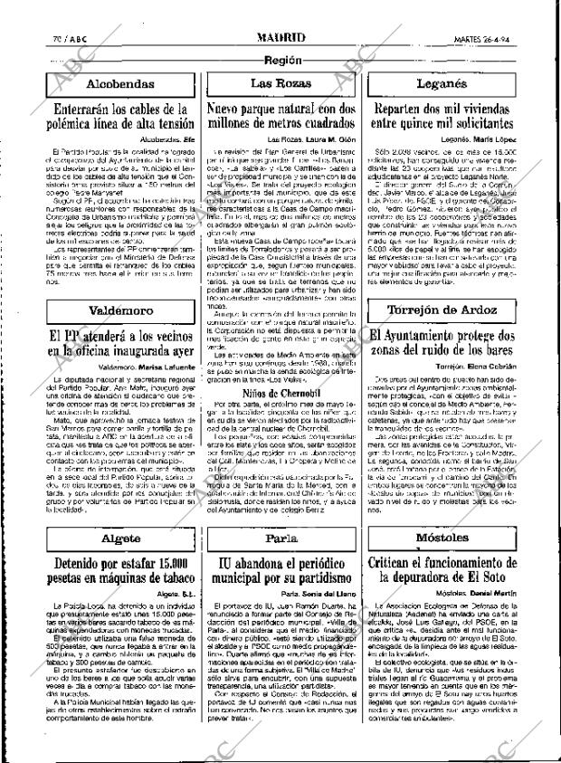 ABC MADRID 26-04-1994 página 70