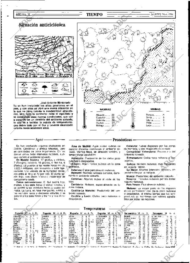 ABC MADRID 26-04-1994 página 76