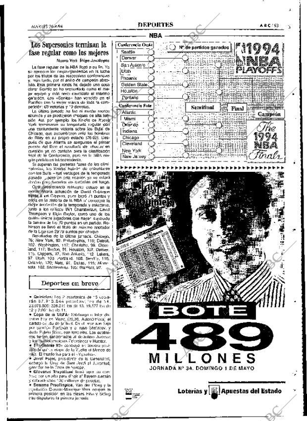 ABC MADRID 26-04-1994 página 93