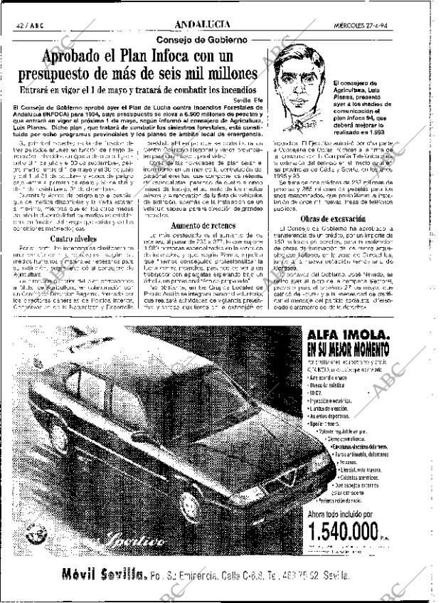ABC SEVILLA 27-04-1994 página 42