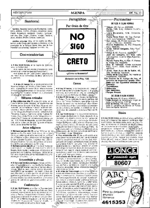 ABC SEVILLA 27-04-1994 página 65