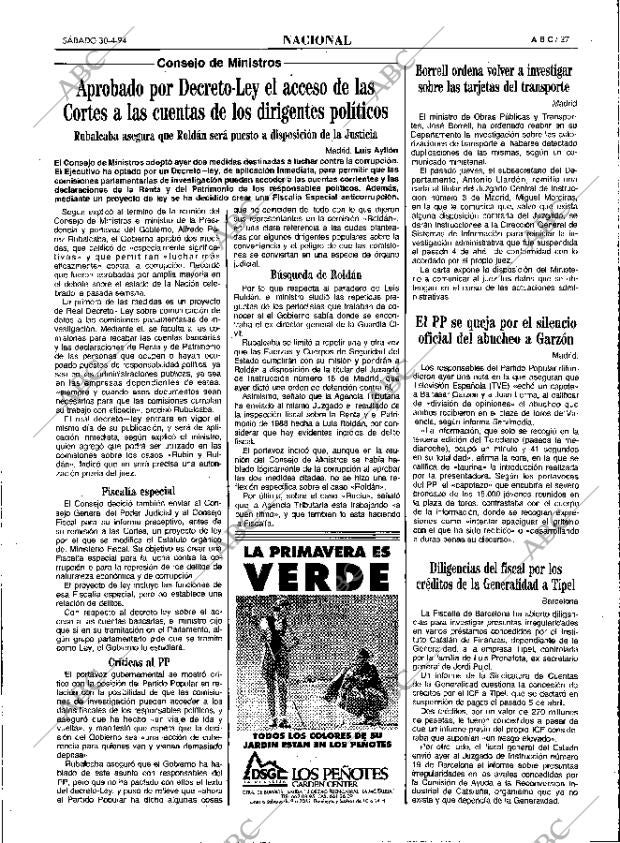 ABC MADRID 30-04-1994 página 27