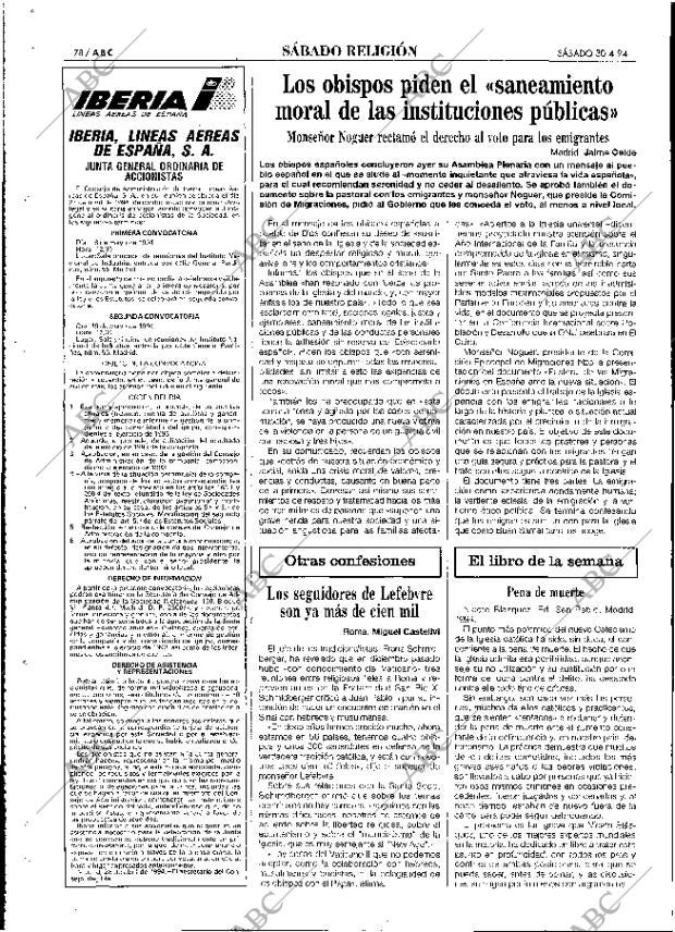 ABC MADRID 30-04-1994 página 78