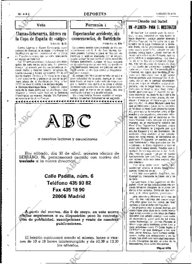 ABC MADRID 30-04-1994 página 88