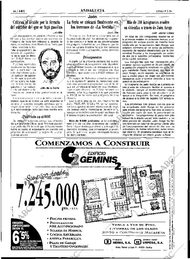 ABC SEVILLA 09-05-1994 página 44