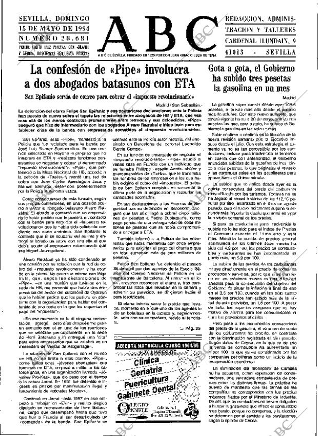 ABC SEVILLA 15-05-1994 página 19