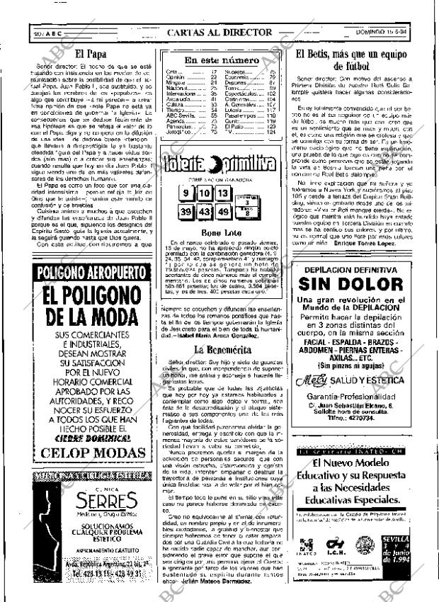 ABC SEVILLA 15-05-1994 página 20