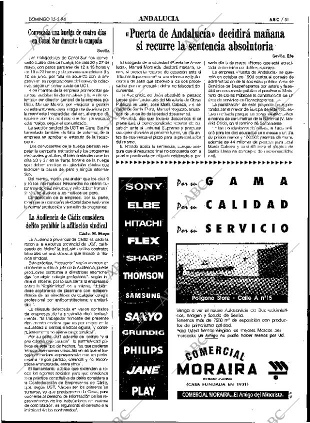 ABC SEVILLA 15-05-1994 página 51