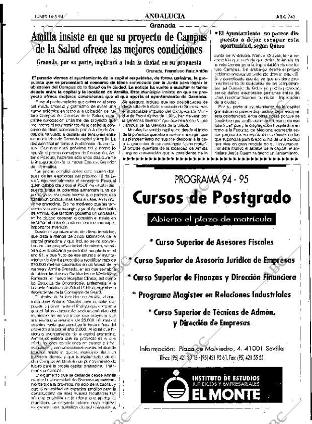 ABC SEVILLA 16-05-1994 página 43