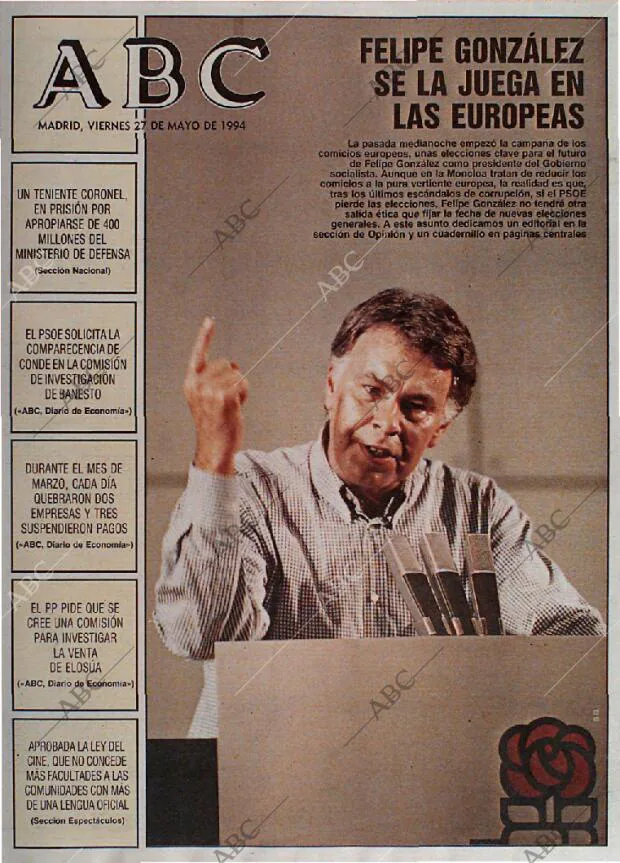 ABC MADRID 27-05-1994 página 1