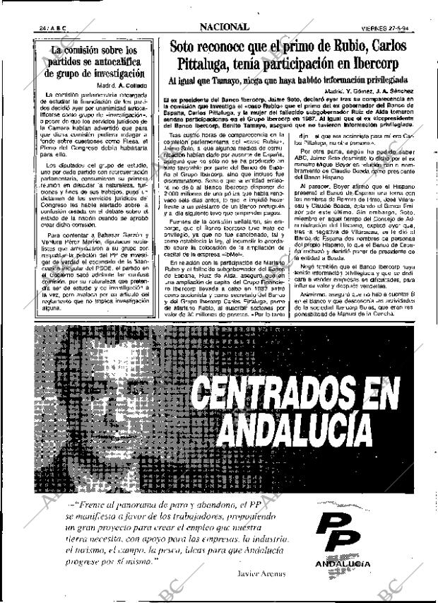 ABC SEVILLA 27-05-1994 página 24