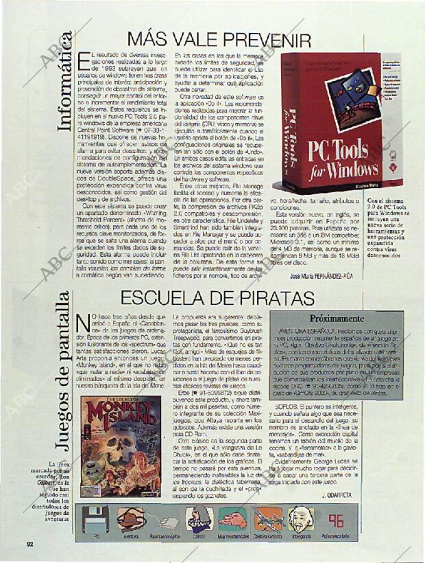 BLANCO Y NEGRO MADRID 29-05-1994 página 92