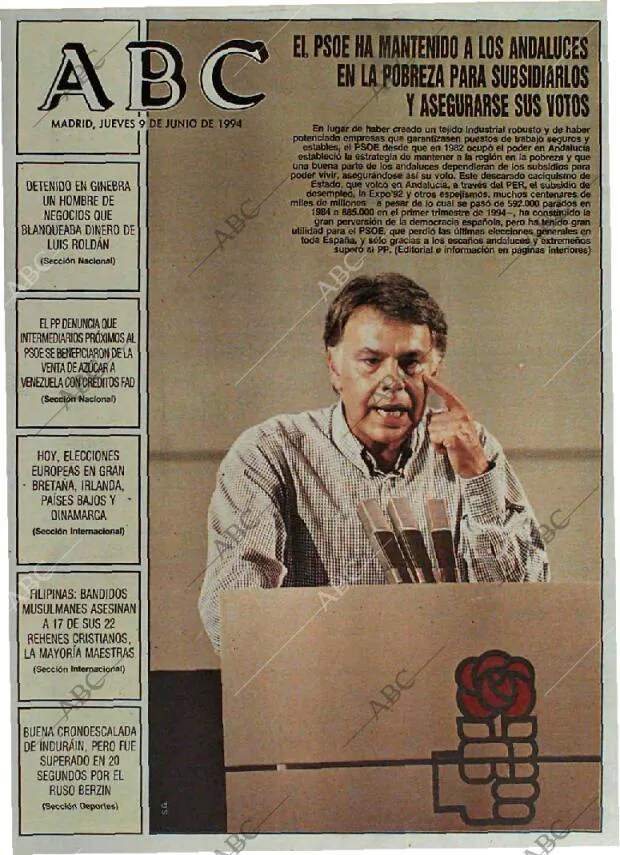 ABC MADRID 09-06-1994 página 1
