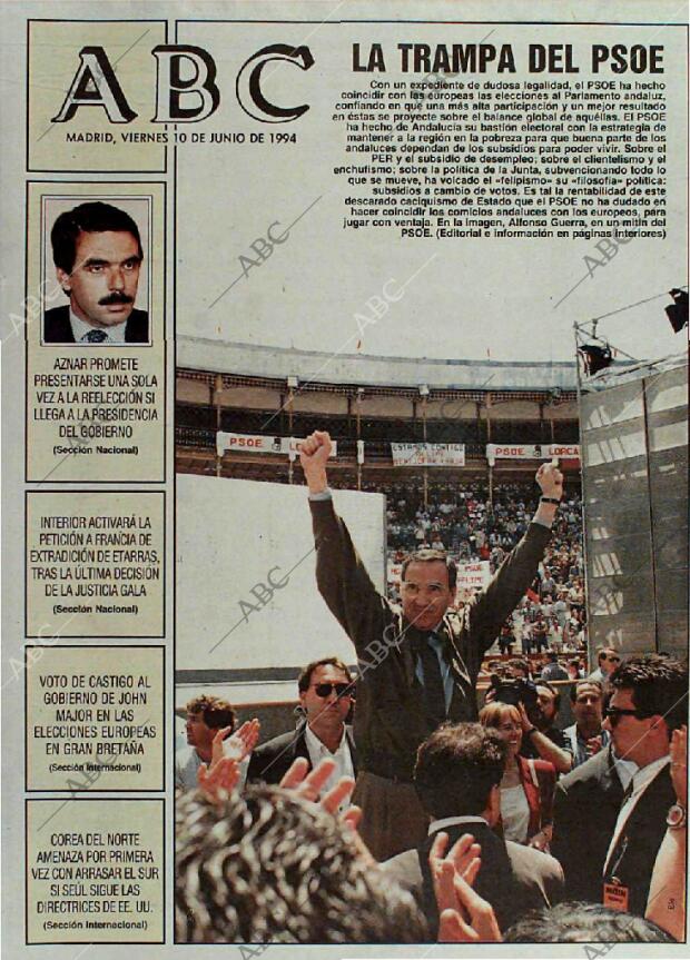 ABC MADRID 10-06-1994 página 1
