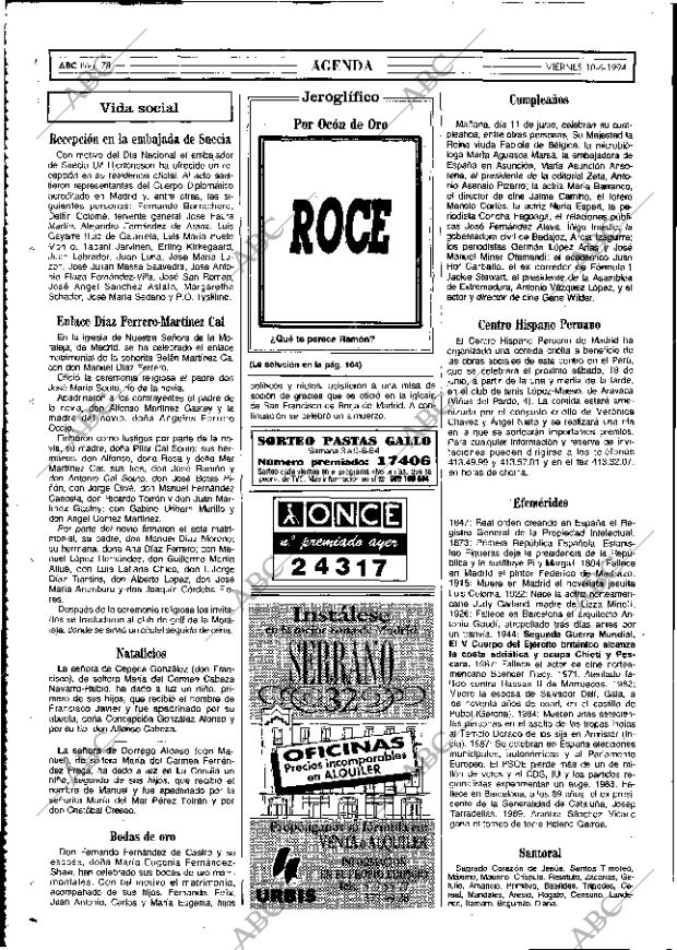 ABC MADRID 10-06-1994 página 78