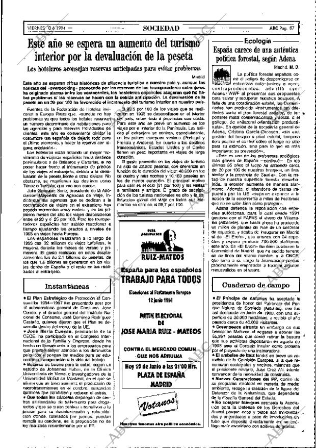 ABC MADRID 10-06-1994 página 87