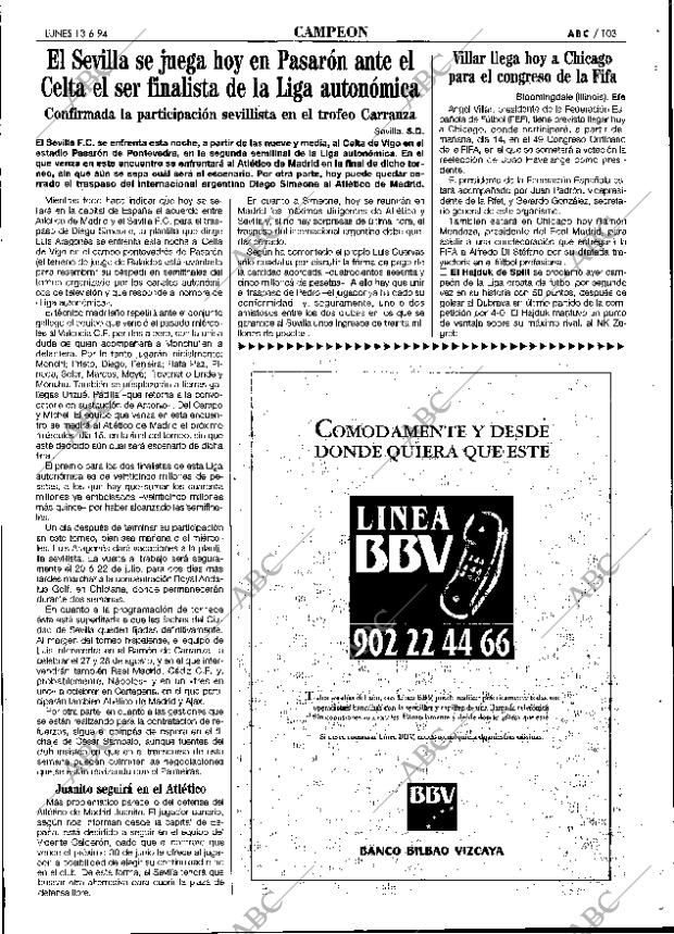 ABC SEVILLA 13-06-1994 página 103