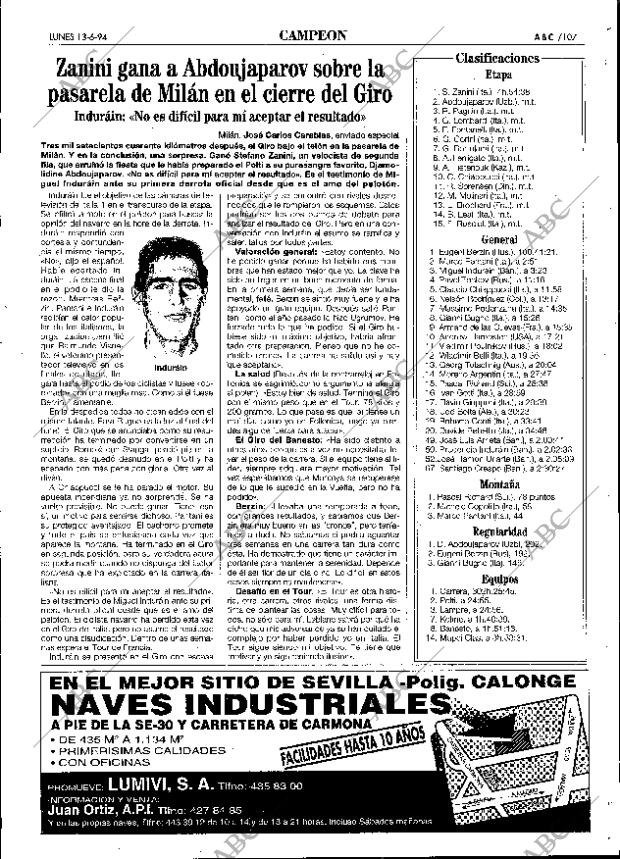 ABC SEVILLA 13-06-1994 página 107
