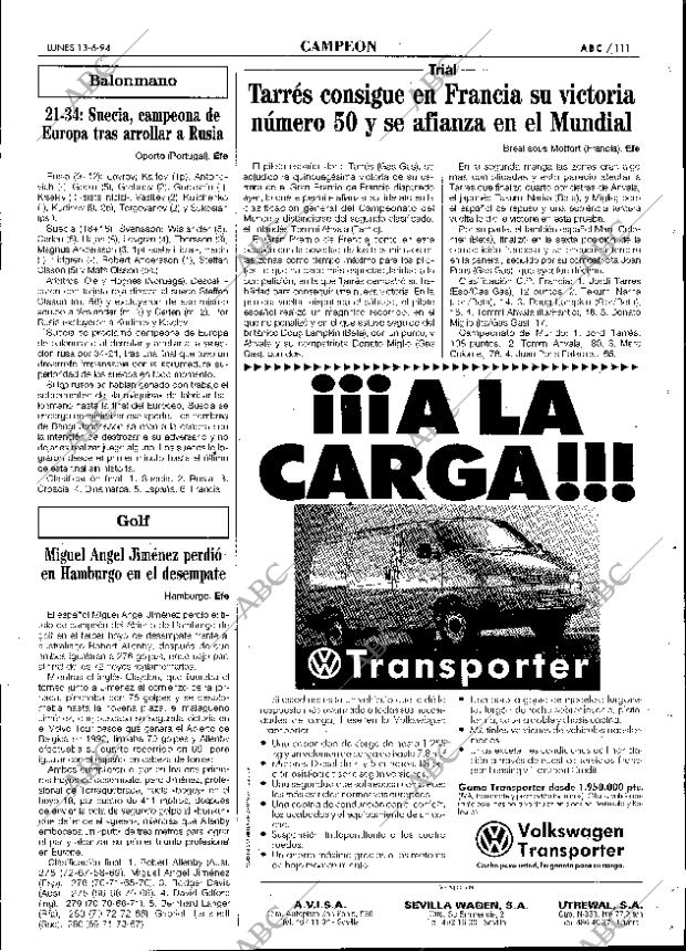 ABC SEVILLA 13-06-1994 página 111