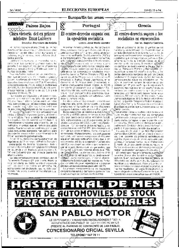 ABC SEVILLA 13-06-1994 página 54