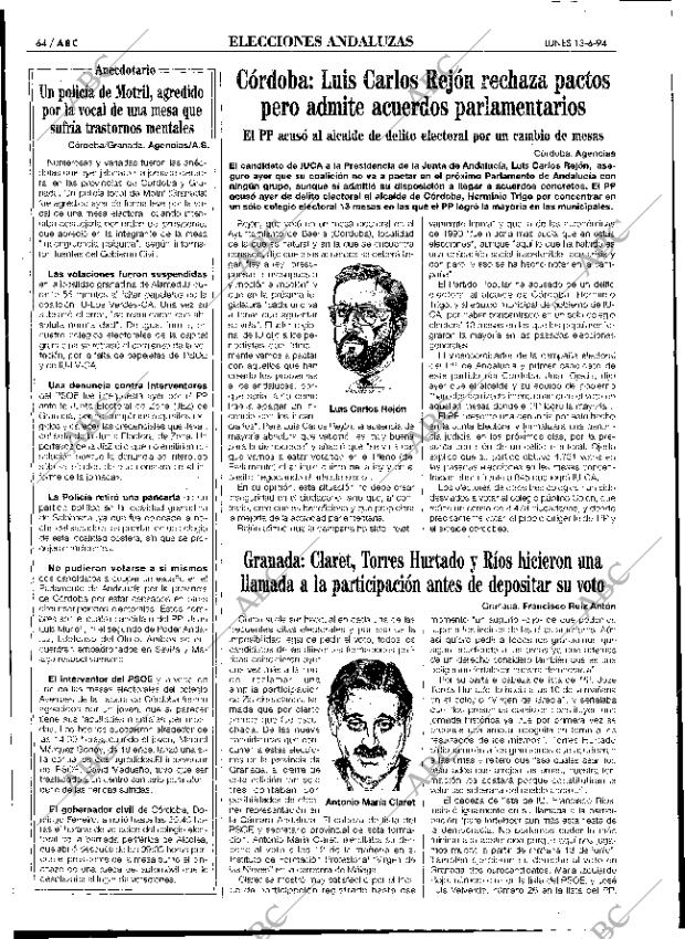 ABC SEVILLA 13-06-1994 página 64