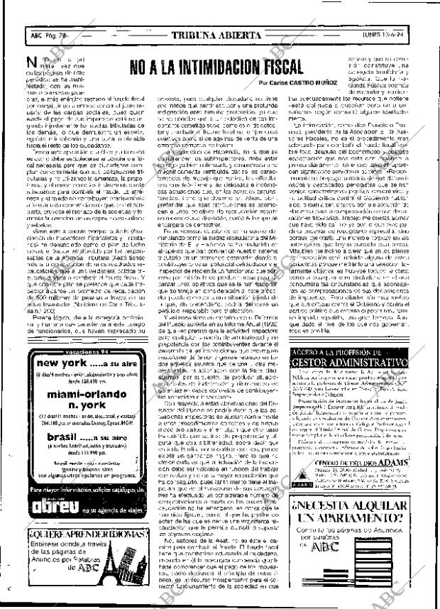 ABC SEVILLA 13-06-1994 página 78