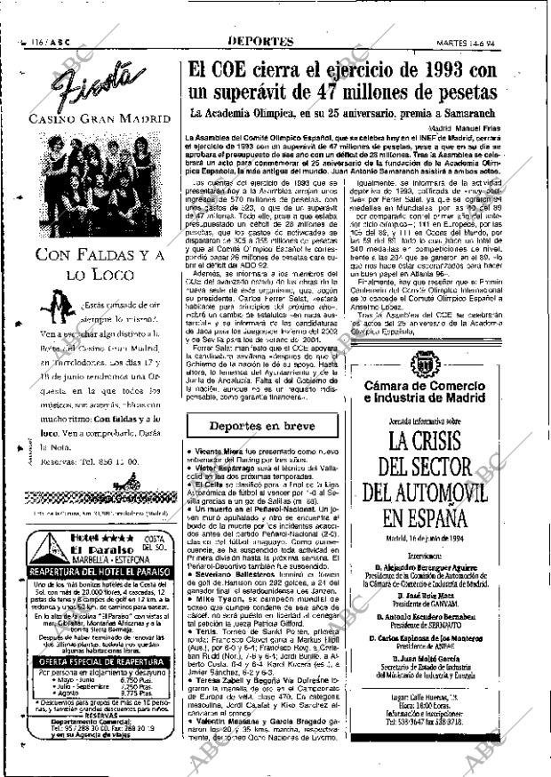 ABC MADRID 14-06-1994 página 116