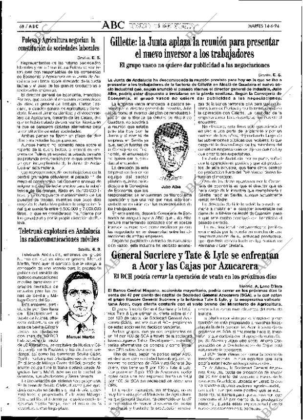 ABC SEVILLA 14-06-1994 página 68