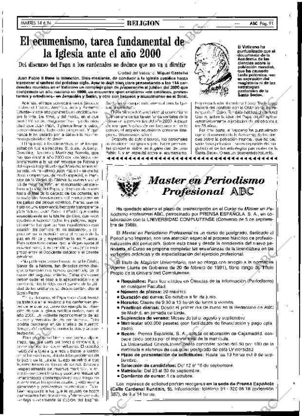 ABC SEVILLA 14-06-1994 página 91