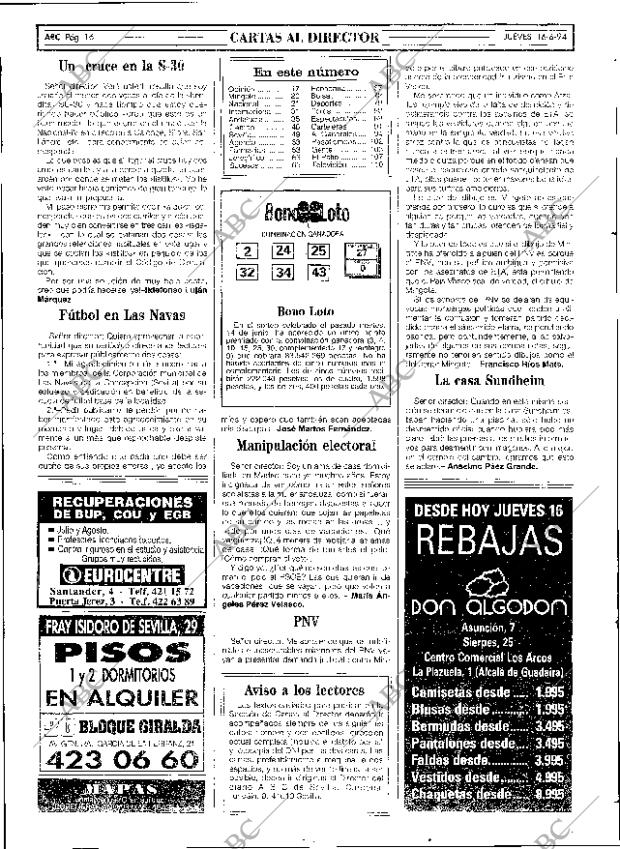 ABC SEVILLA 16-06-1994 página 16