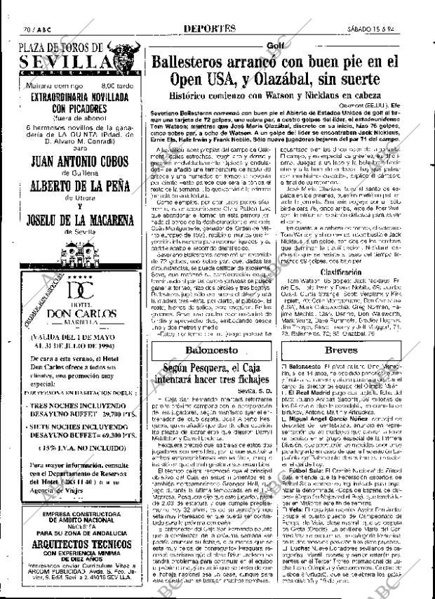 ABC SEVILLA 18-06-1994 página 70