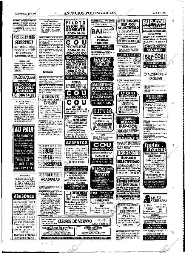 ABC MADRID 19-06-1994 página 139