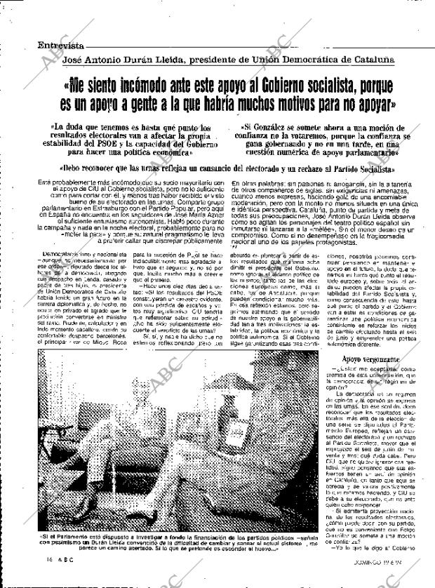 ABC MADRID 19-06-1994 página 16