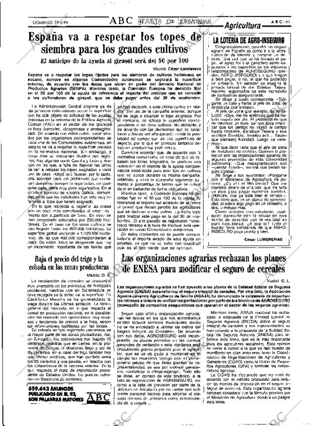 ABC MADRID 19-06-1994 página 61