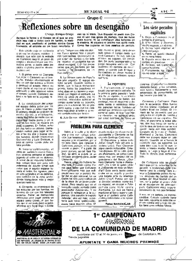 ABC MADRID 19-06-1994 página 77